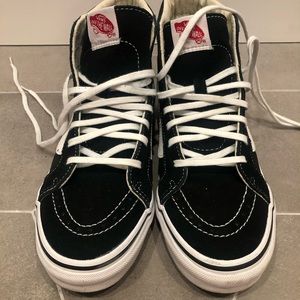 Vans black skate high tops size 8